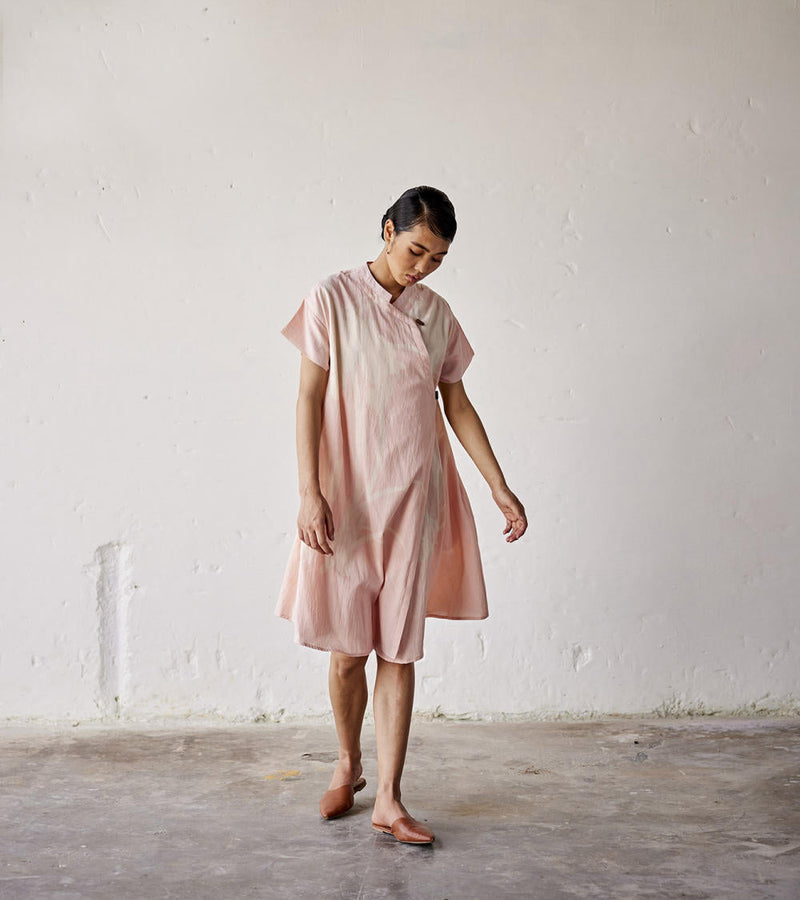 Sun Kissed Dress cotton Dresses by Khara Kapas in pink for women Worldwide