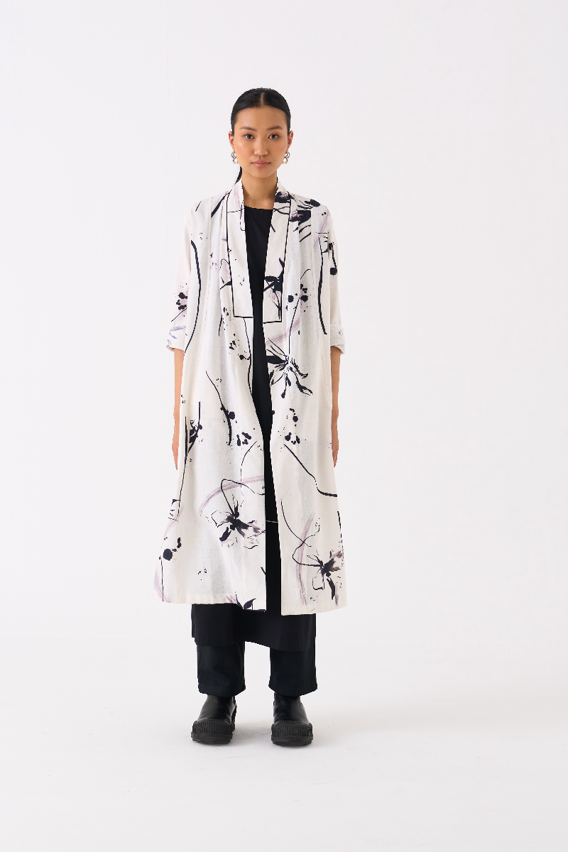 WRAP COLLAR OVERLAY CO-ORD
(SET OF 3)-BLACK poplin by THREE in black color for women Worldwide