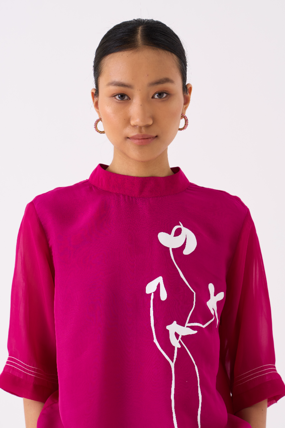 POPPY TOP-FUSCHIA