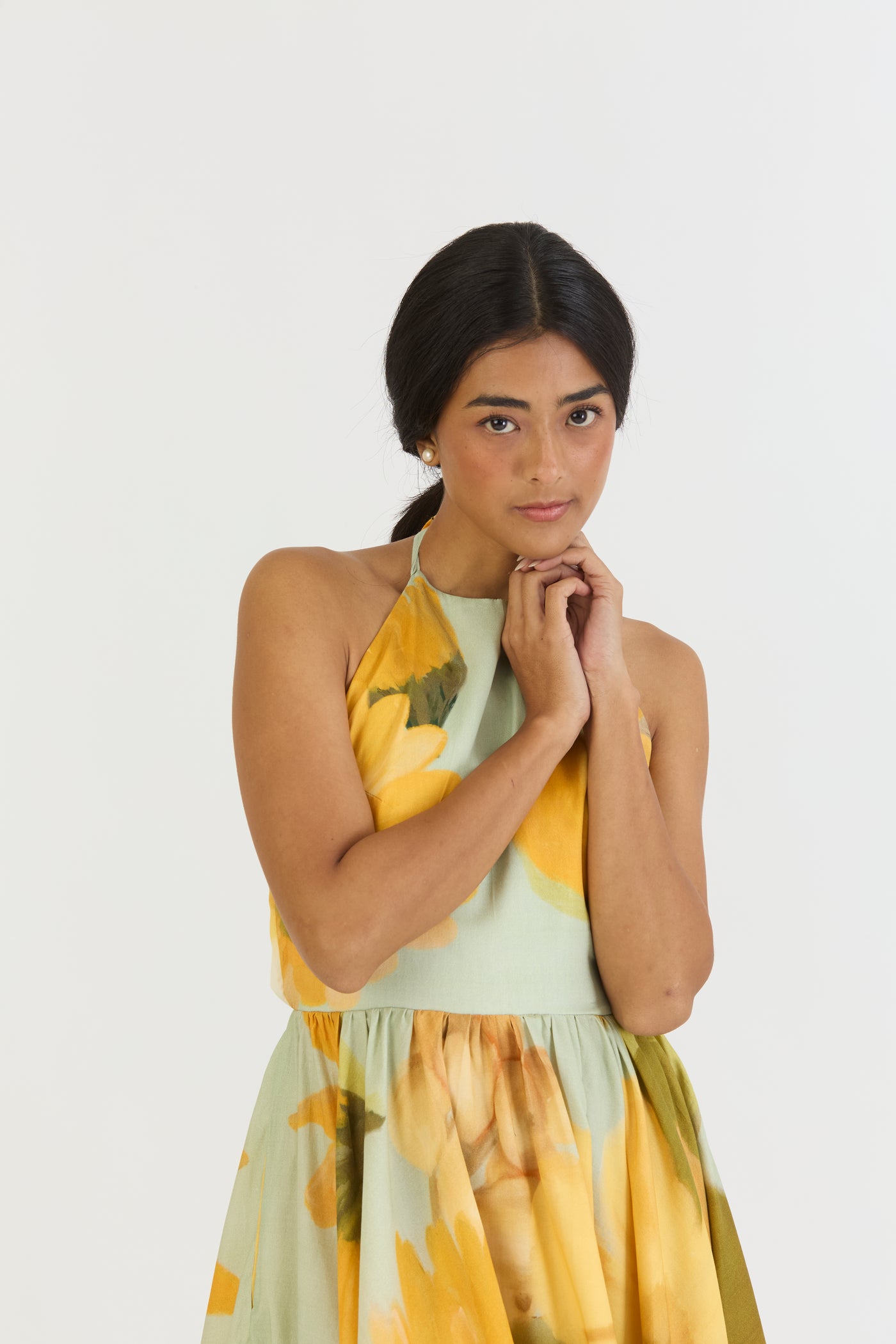 LEMONADE HALTER NECK DRESS