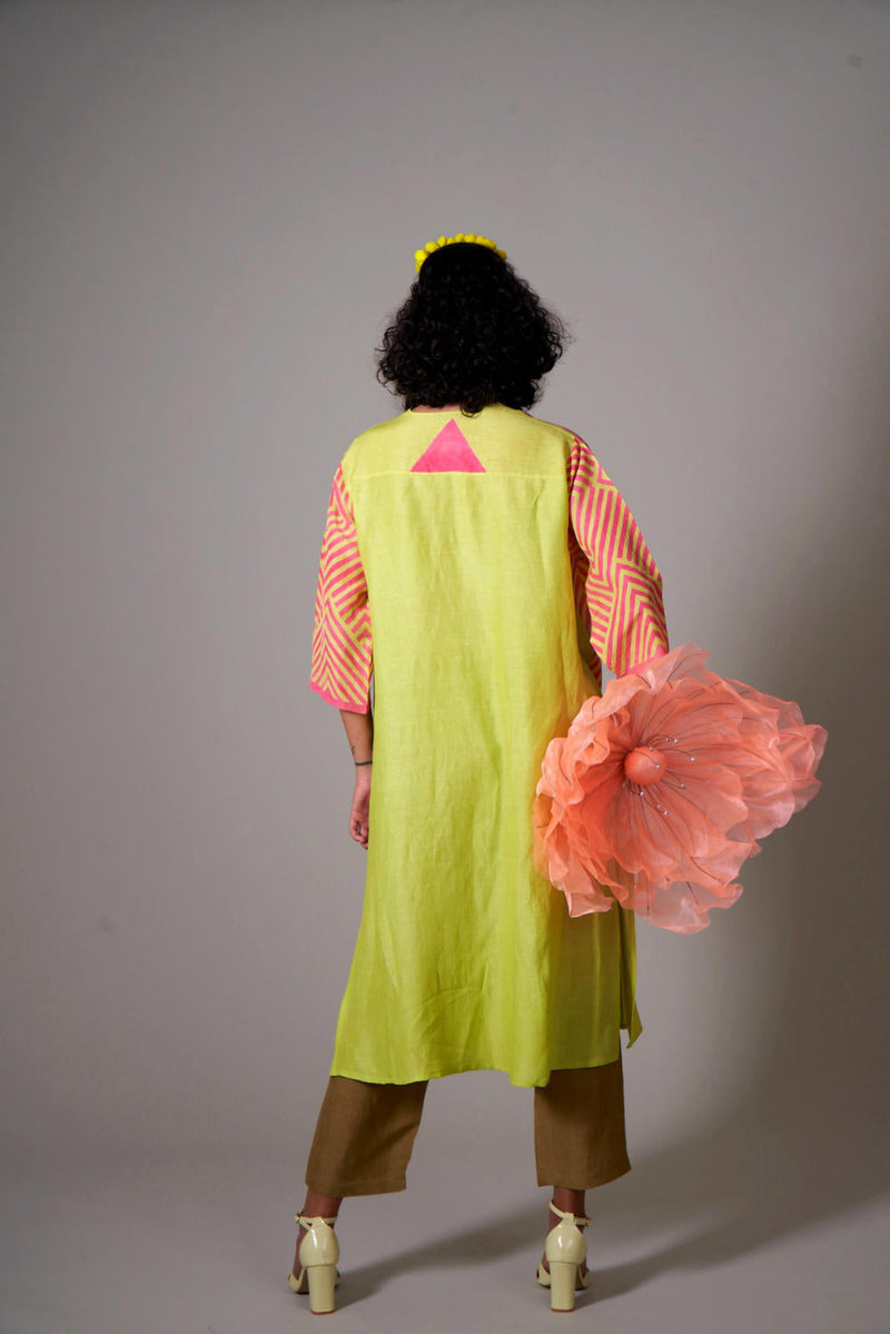 Sakura linen kurta set by Priti Prashant for women Worldwide