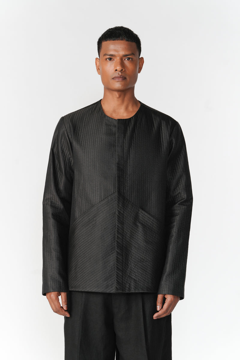 Short Mashru Jacket jacket/overlay by Turn Black in black for men Worldwide
