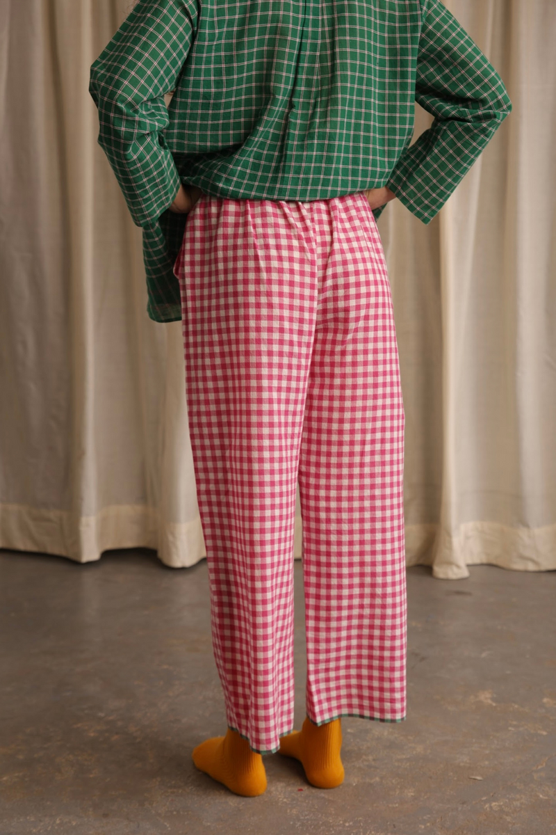 Joey Pants cotton by MASON AND MILL in pink color for women Worldwide
