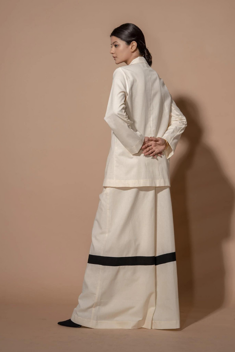 Vanilla Jacket 100% cotton matty jackets and overlays by Stoique in natural for women Worldwide
