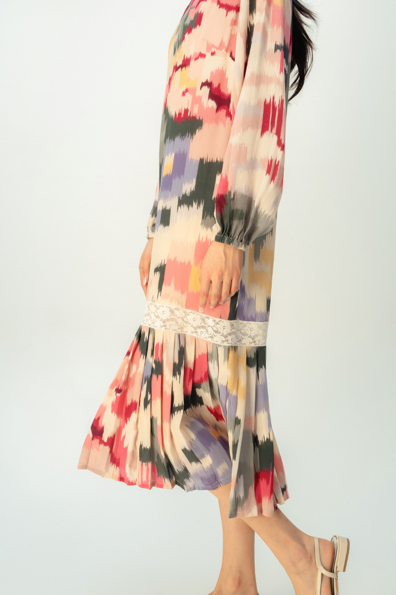 POWDER ROSE DRESS crepe dress by Ode to Odd in multi for women Worldwide