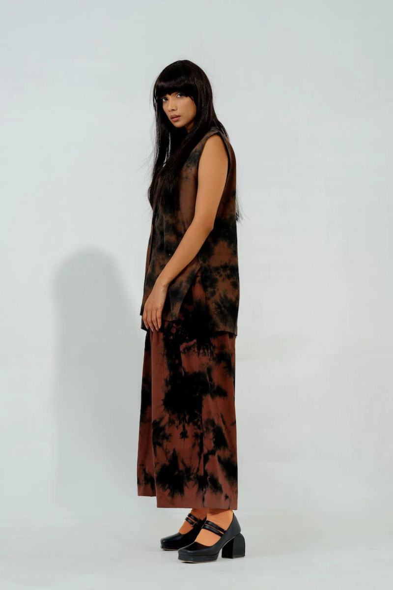 Brown Sugar Pants cotton matty pants/trousers by Stoique in brown for women Worldwide