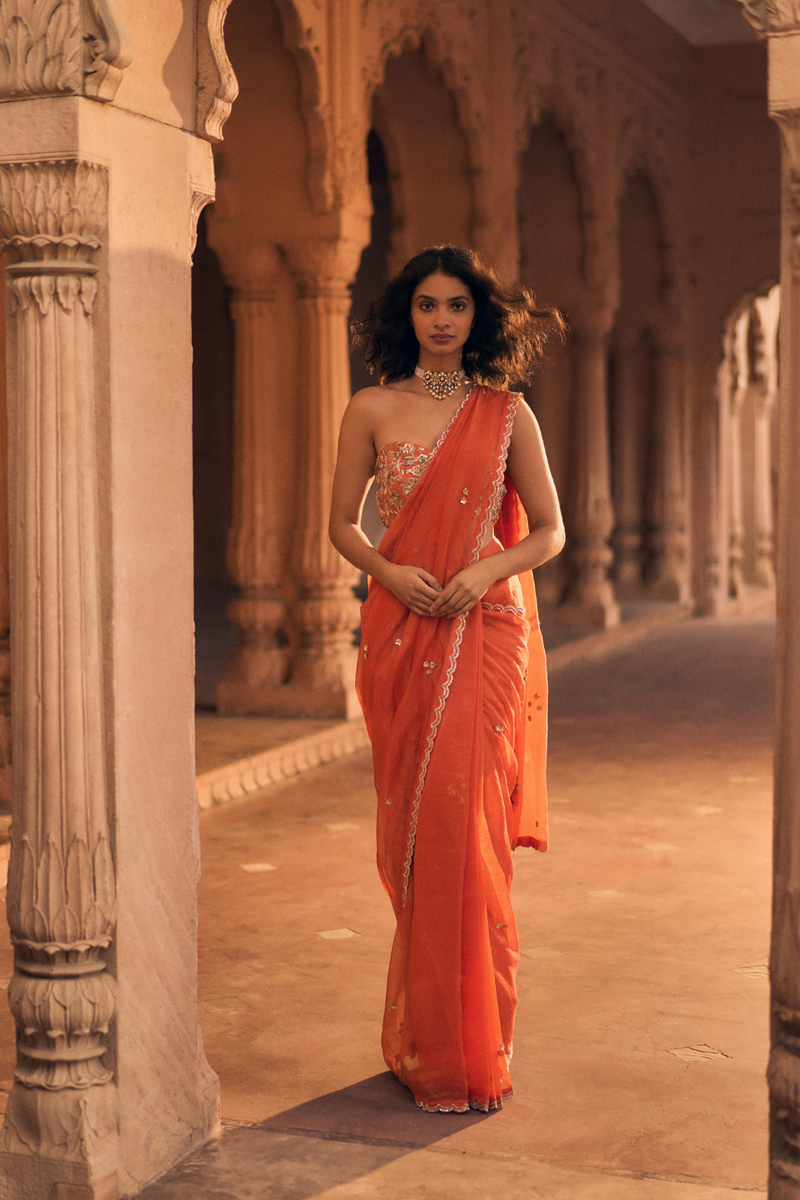 PH-2462 
Blouse 
Saree Set by Paulmi & Harsh for women Worldwide