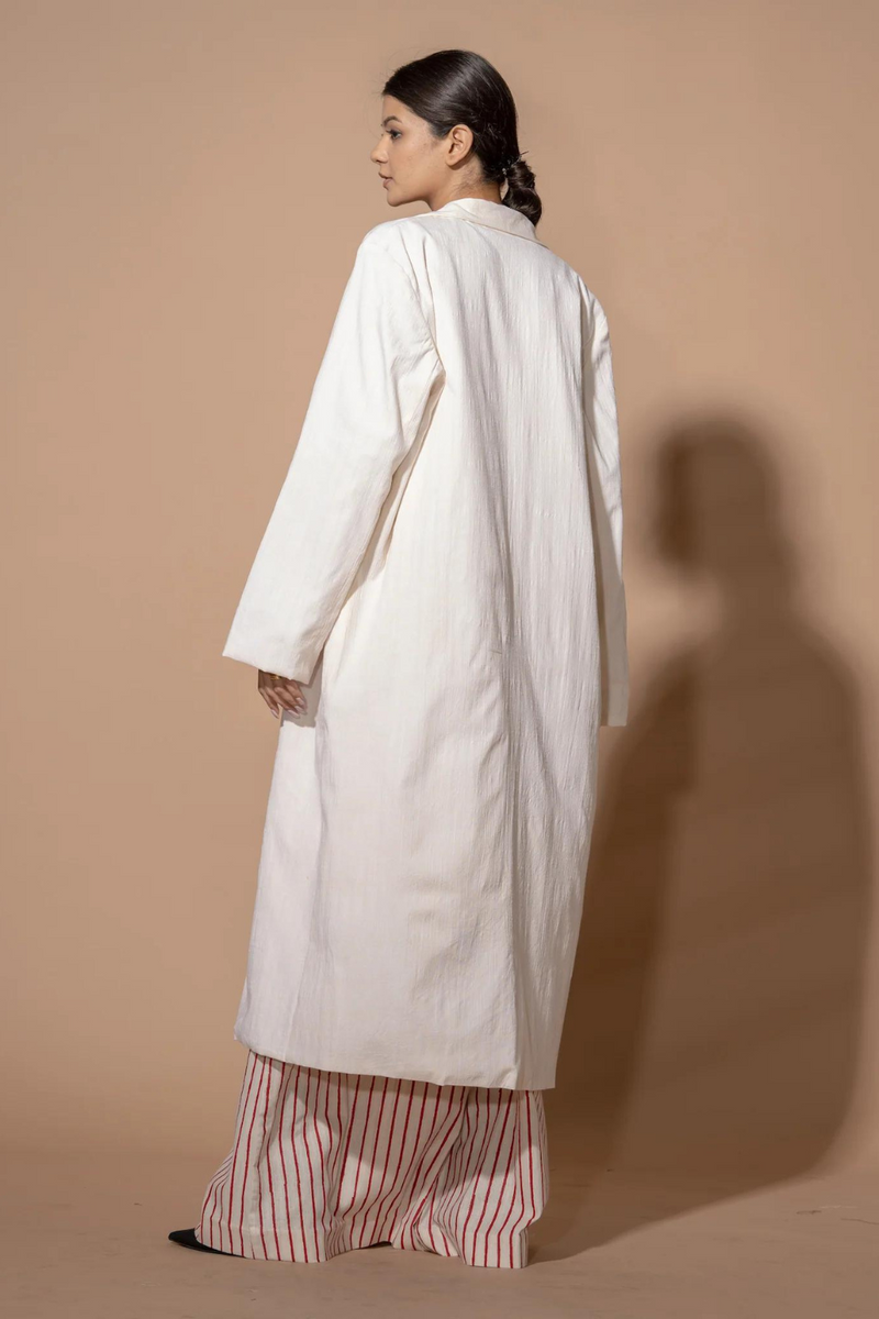 Aloe Jacket viscose lycra jackets and overlays by Stoique in offwhite, red for women Worldwide