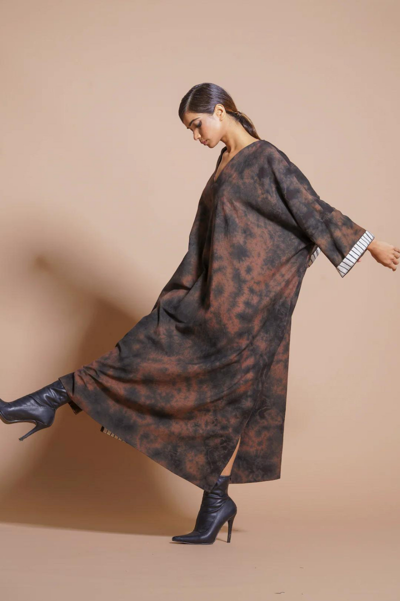 Truffle Dress cotton matty dresses by Stoique in brown for women Worldwide