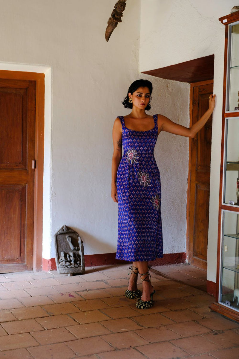 NUR DRESS silk by JodiLife in blue for women Worldwide