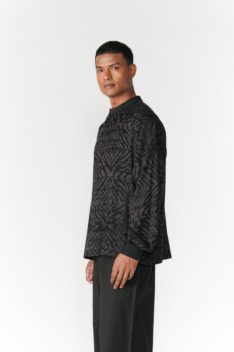 Jacquard Short Jacket jacket/overlay by Turn Black in black for men Worldwide