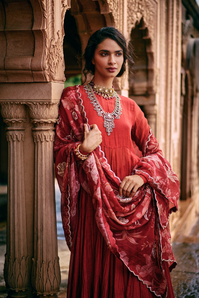 PH-2475 
Anarkali 
Skirt 
Dupatta Set by Paulmi & Harsh for women Worldwide
