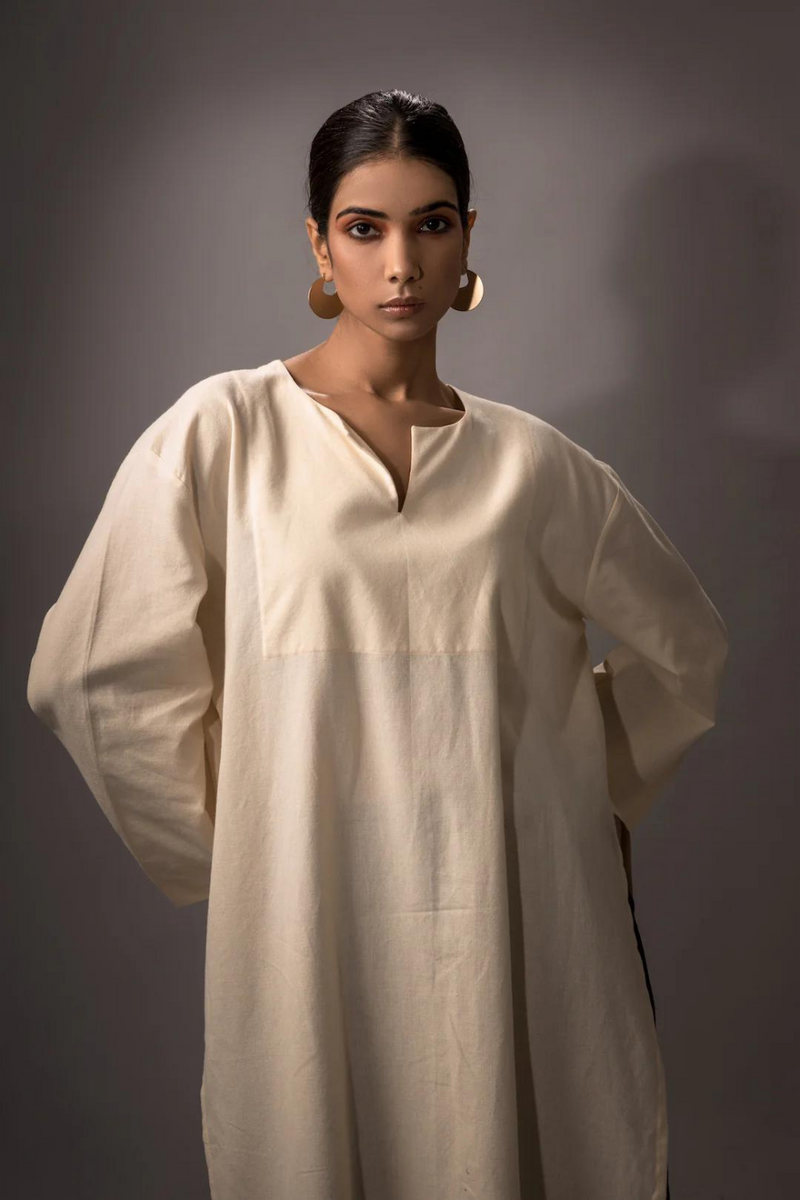 Clove Tunic 100% cotton matty kaftans and tunics by Stoique in natural for women Worldwide
