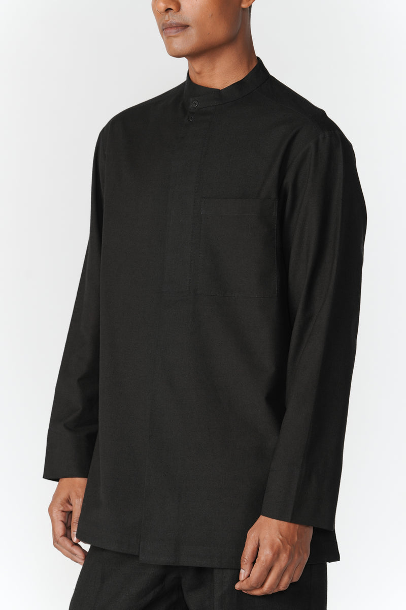 Double Placket Shirt top/shirt by Turn Black in black for men Worldwide