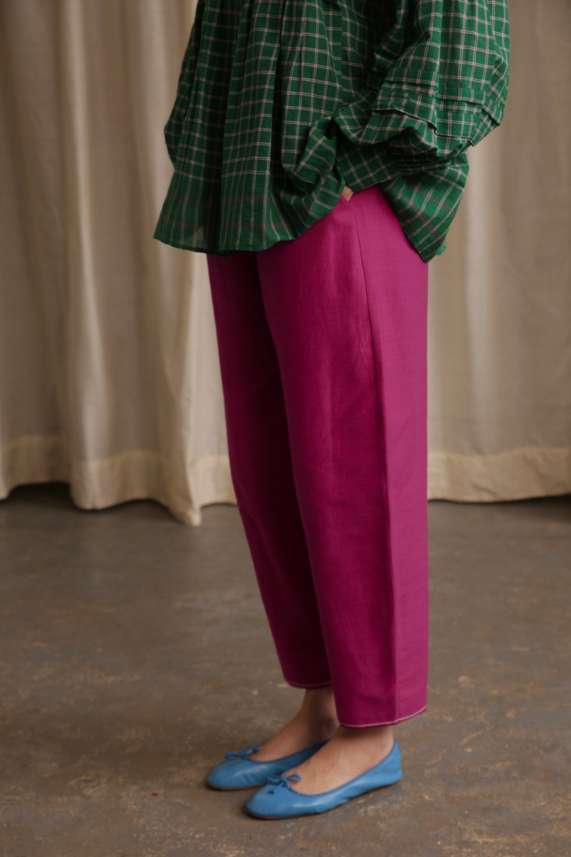 Luca Pants cotton by MASON AND MILL in pink color for women Worldwide