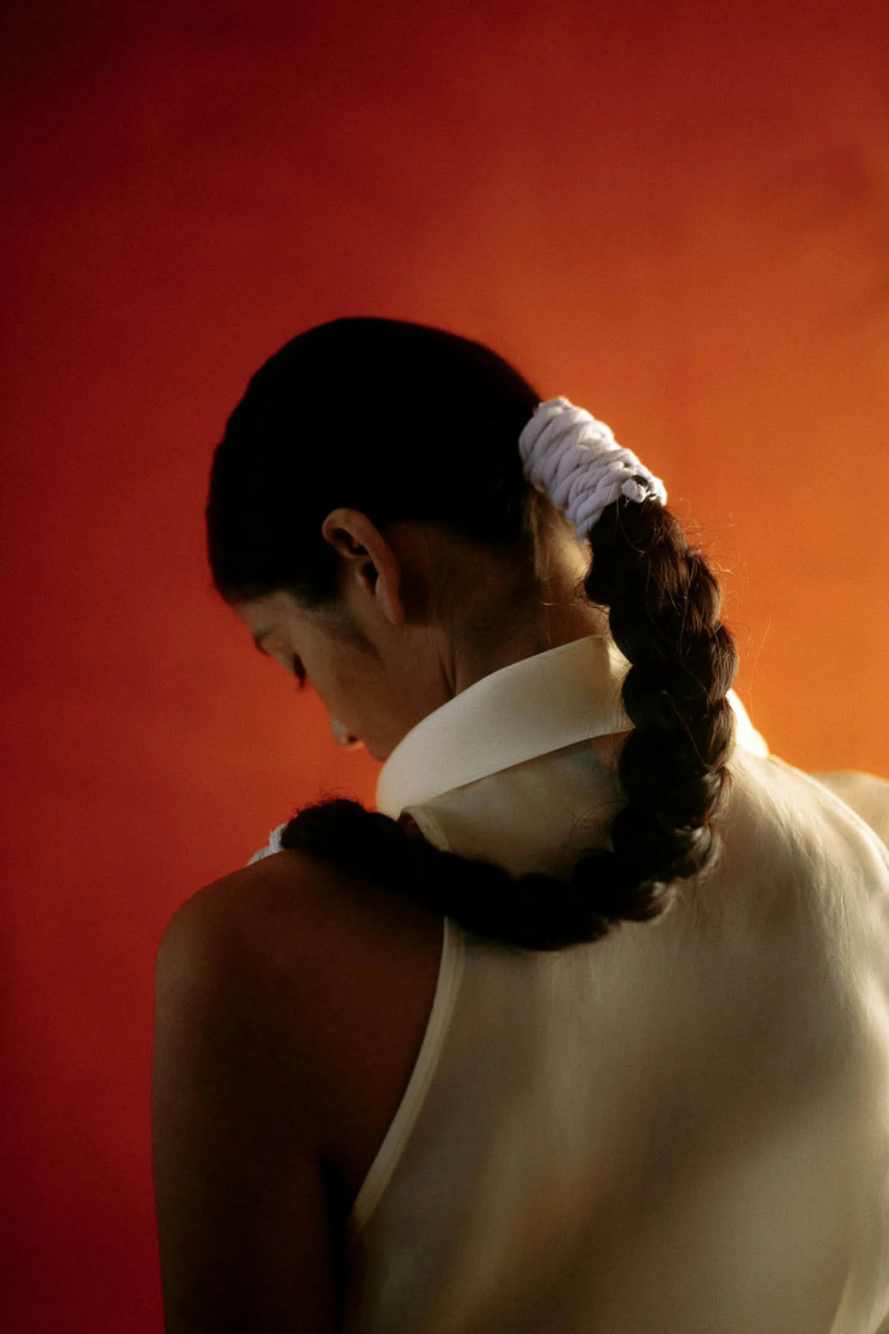 CIRA FUNNEL NECK SET silk by Ituvana in rust color for women Worldwide