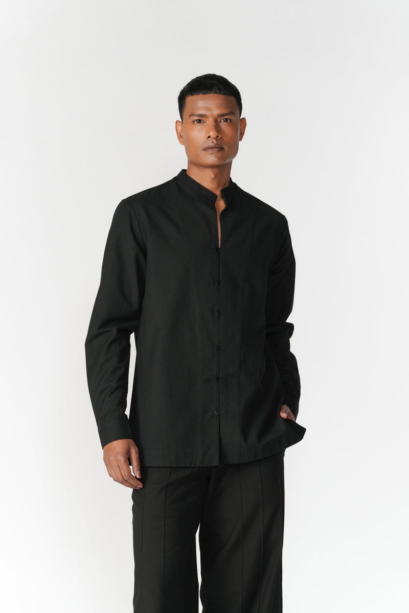Relaxed Cotton Shirt top/shirt by Turn Black in black for men Worldwide