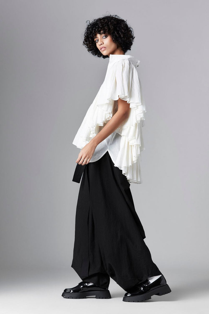 CRESCENT SHIRT cotton Tops and Shirts by Chola in white color for women Worldwide