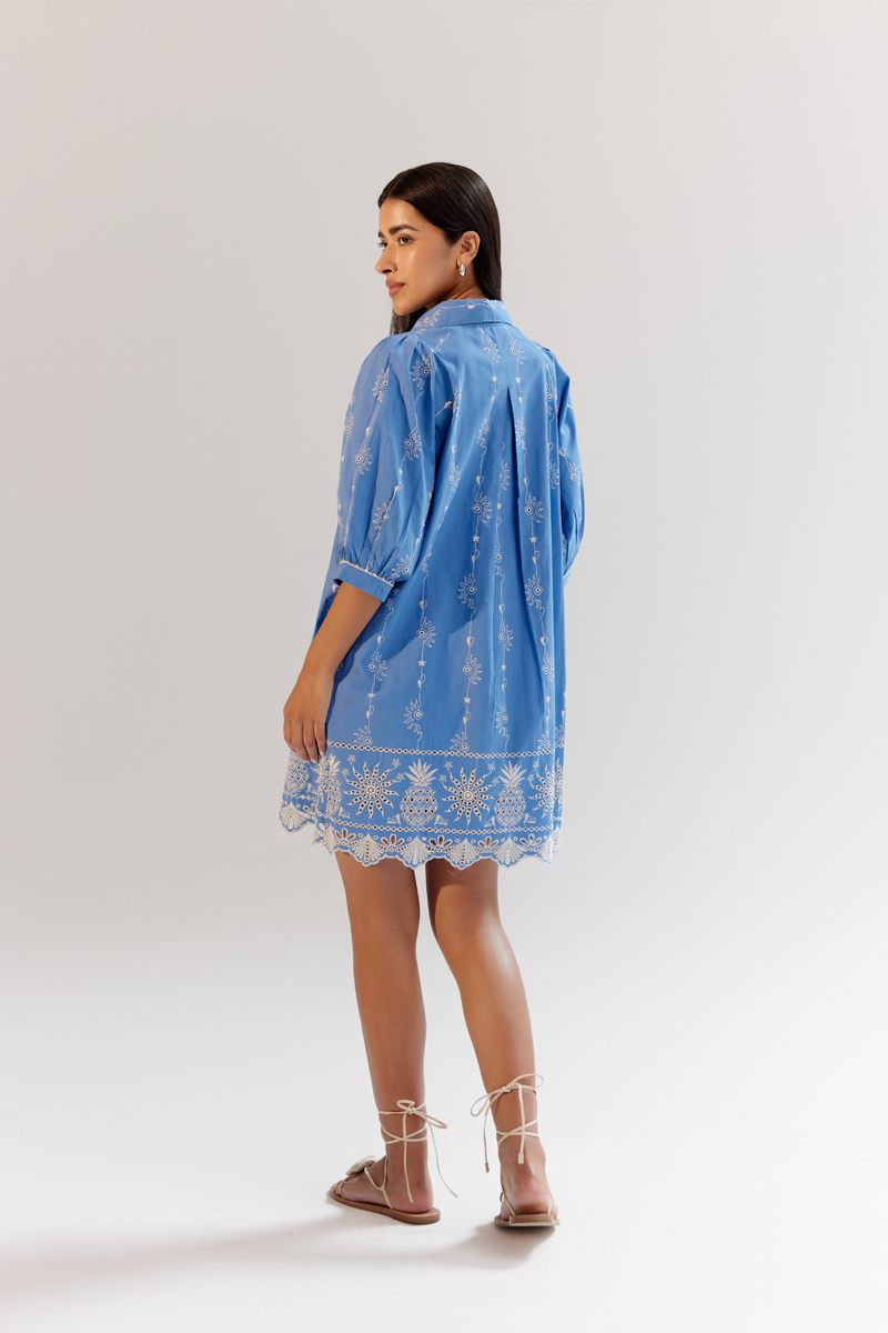 Rosa Mini - Blue poplin by NOIB for women Worldwide