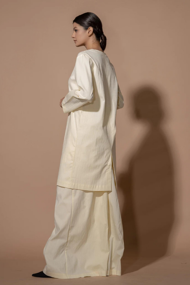 Lemongrass Tunic viscose lycra kaftans and tunics by Stoique in off white for women Worldwide