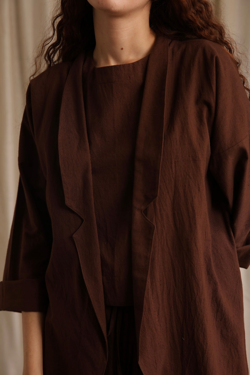 Juna Jacket cotton by MASON AND MILL in brown color for women Worldwide