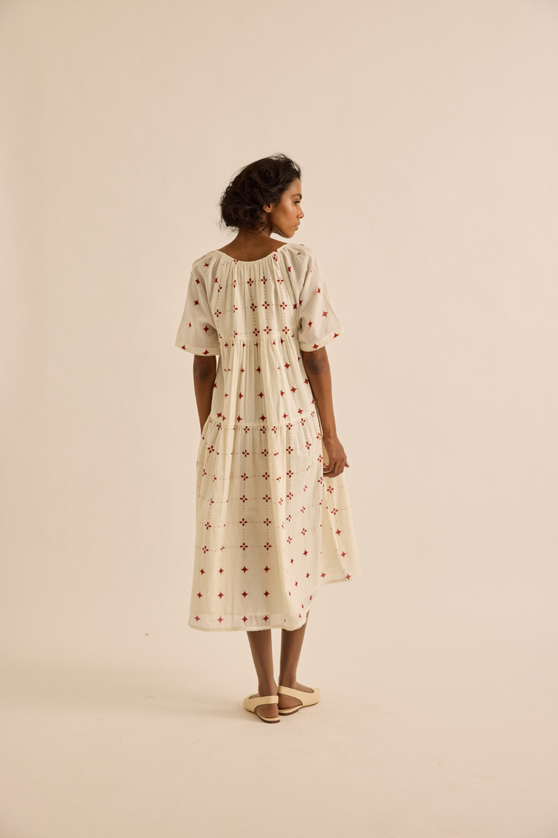 Starveil Dress mul dress by Khara Kapas in off-white for women Worldwide