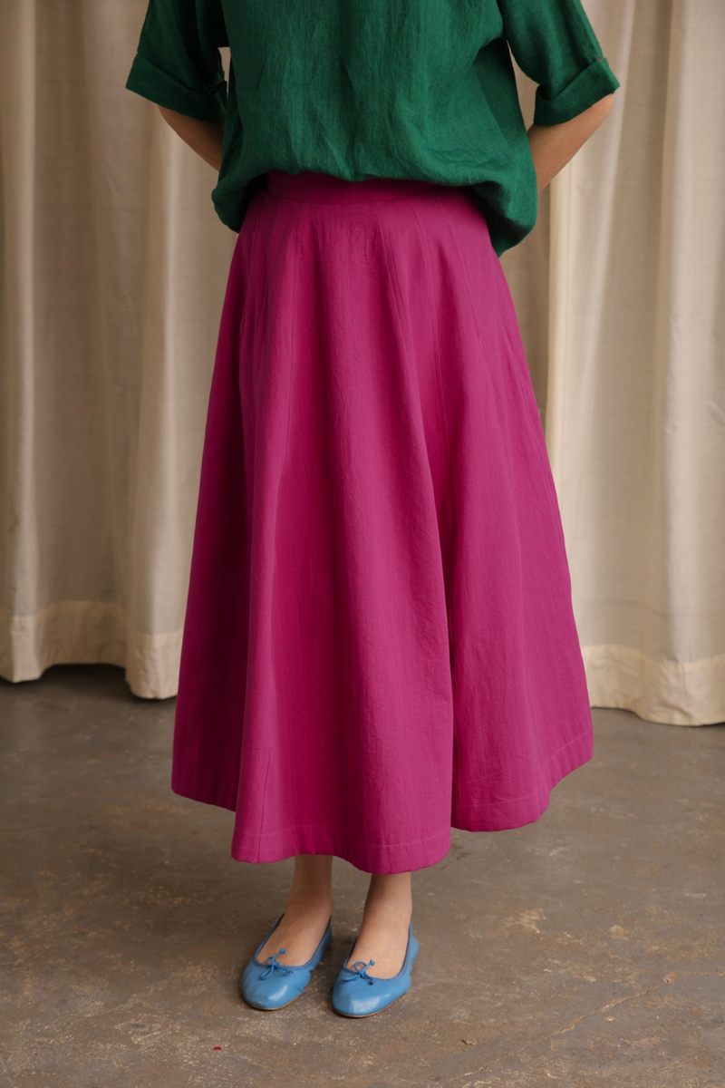 Bisou Skirt cotton by MASON AND MILL in pink color for women Worldwide