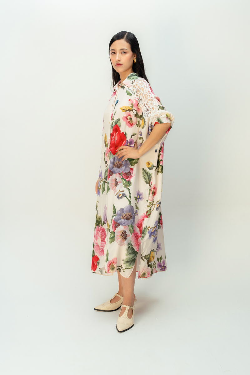 LASTING NOTE DRESS crepe dress by Ode to Odd in multi for women Worldwide