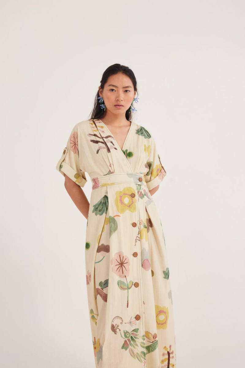 Noa Wrap Dress cotton by JodiLife for women Worldwide