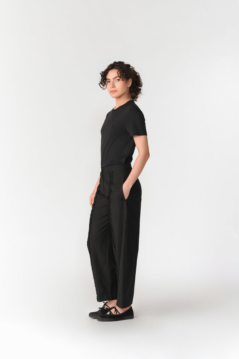 Barrel Slot Seam Pants pant/trouser by Turn Black in black for women Worldwide