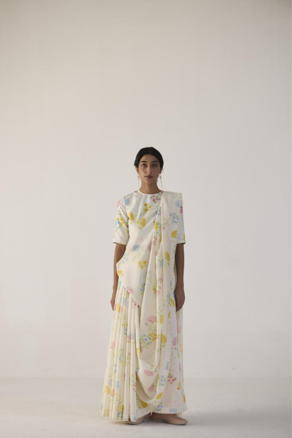 Marigolds Silk and Cotton Chanderi Sari