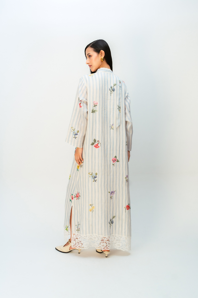 SWEETHEART DRESS linen dress by Ode to Odd in blue for women Worldwide