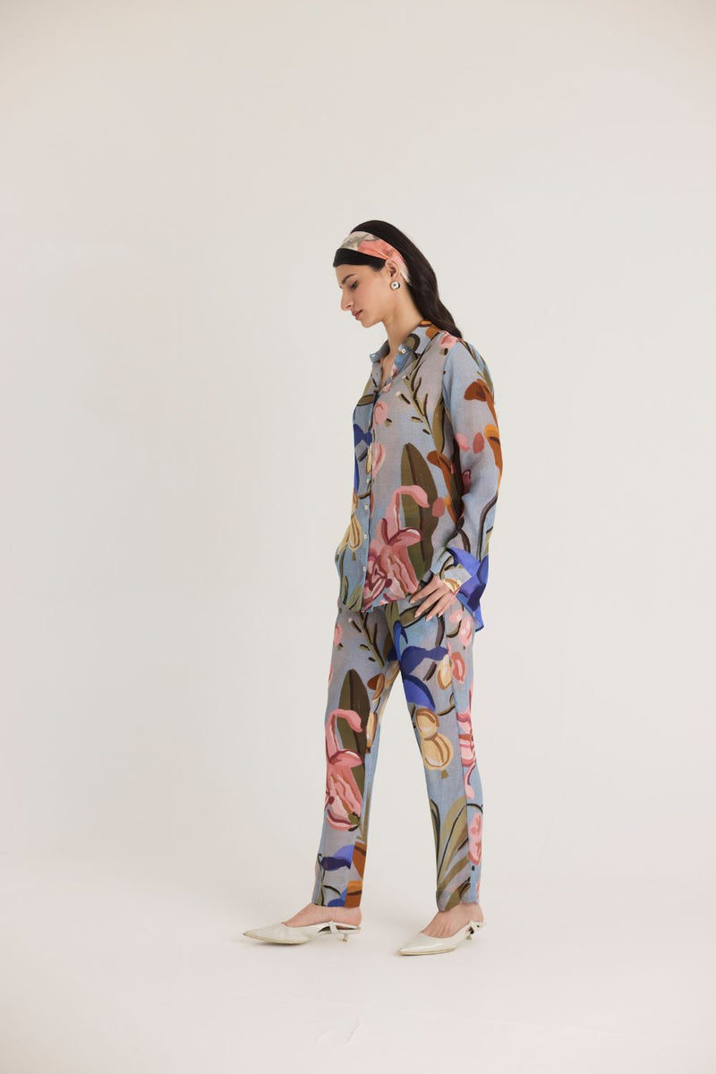 NICO CO-ORD SET by Yam in blue color for women Worldwide