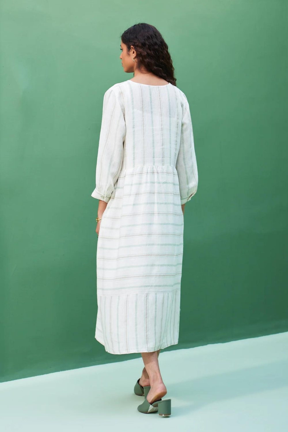 Kwan Striped Linen Dress
- Mint