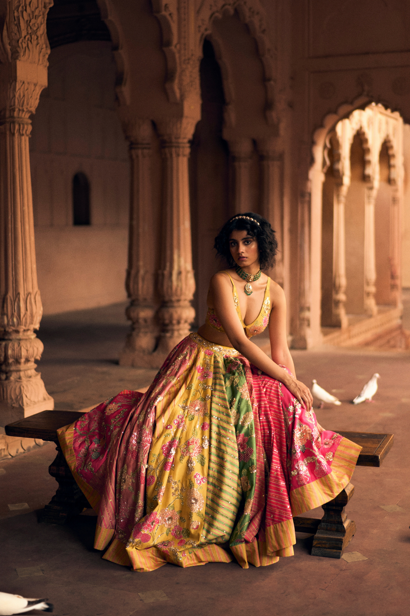 PH-2463 
Lehenga 
Blouse 
Dupatta Set by Paulmi & Harsh for women Worldwide