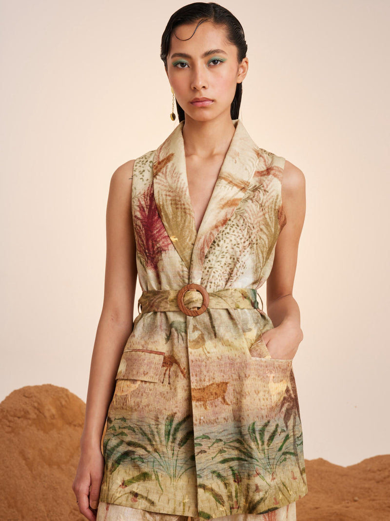 Summer Blazer Set (2pc) (Blazer + Pants)-Woods Co-ord Set by CORD for women Worldwide