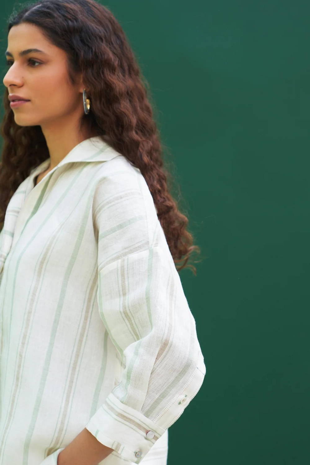 Kiku Striped Linen Shirt
- Mint