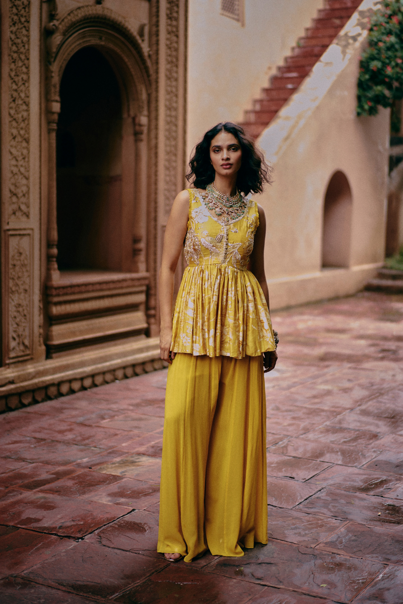 PH-2471 Peplum Palazoo Set by Paulmi & Harsh for women Worldwide