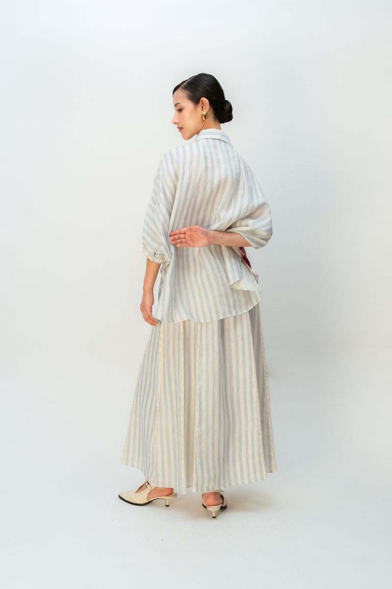 PINK RHAPSODY SHIRT linen top/shirt by Ode to Odd in blue for women Worldwide