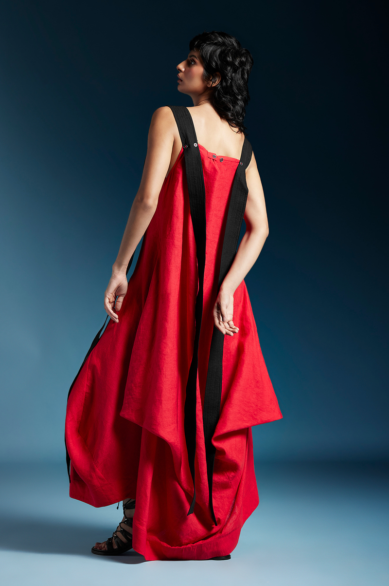 Sienna Dress-Red by Chola in red color for women Worldwide