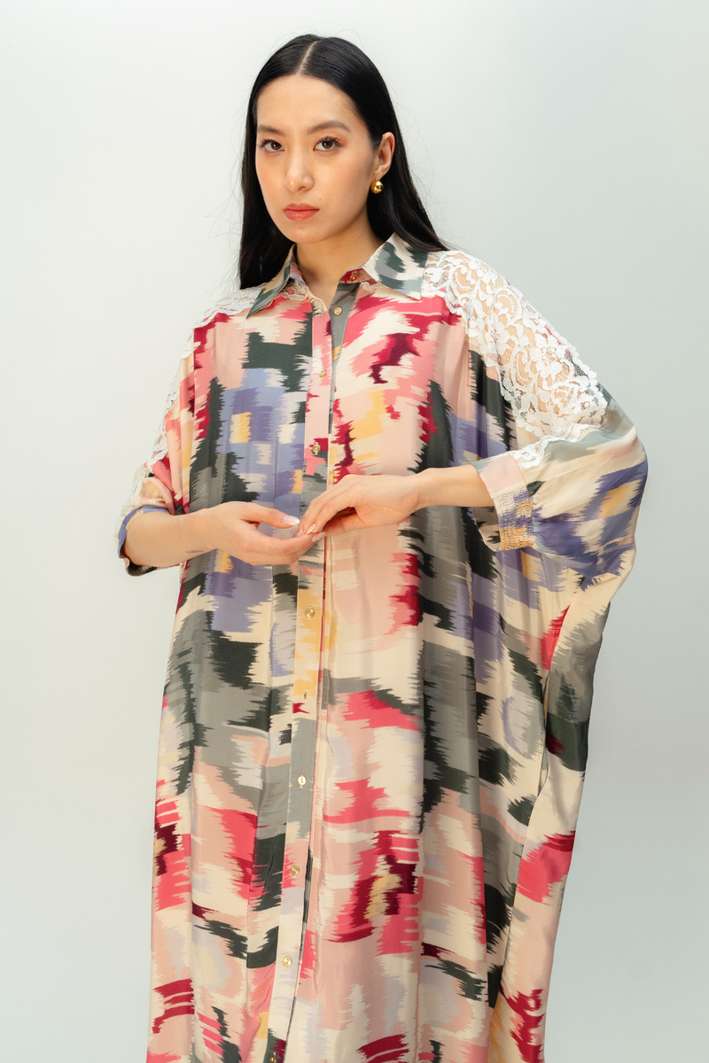 GOLDEN FOREST DRESS crepe dress by Ode to Odd in multi for women Worldwide