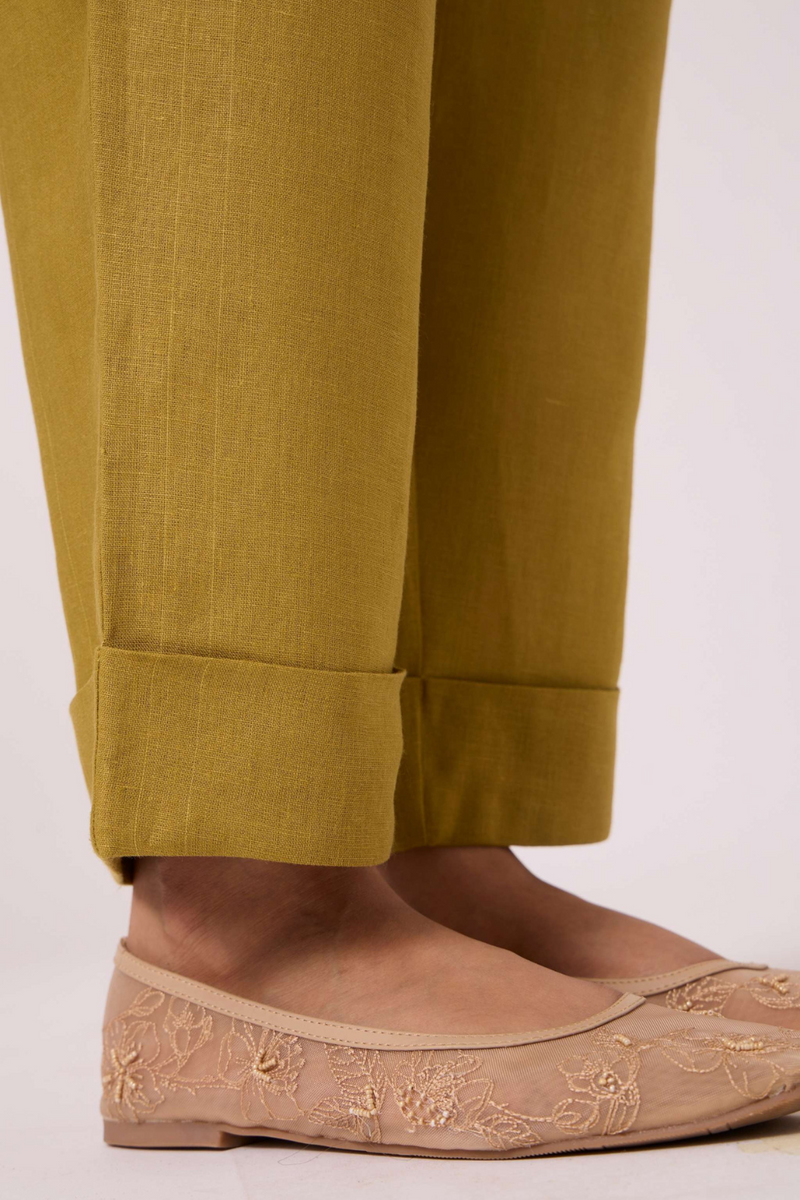 Pip Olive Linen Pants by The Summer House in olive color for women Worldwide