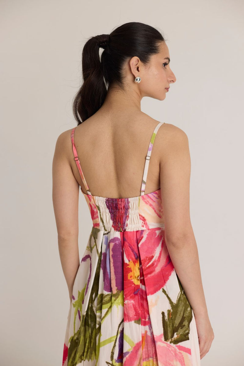DOLLY WHITE BRALETTE DRESS satin by Yam in multi color for women Worldwide