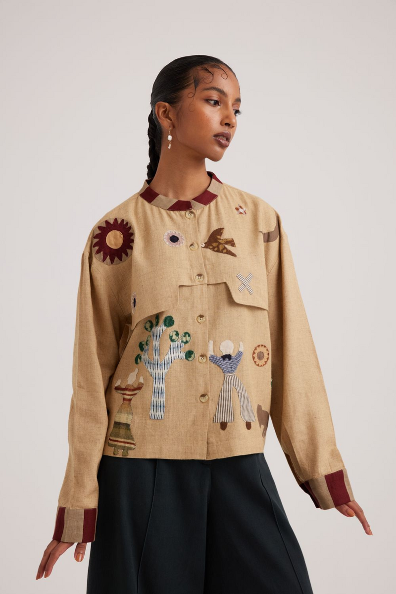 Bert Shirt-Folk Applique by CORD for women Worldwide