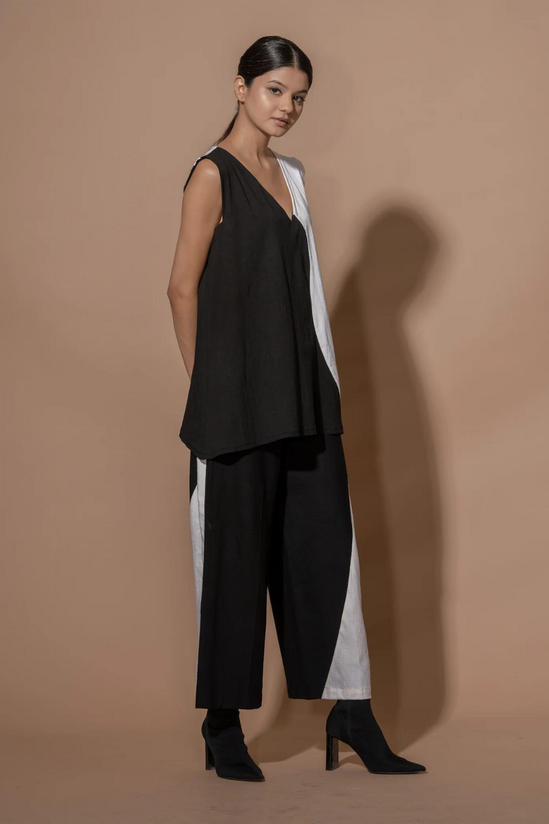 Sage Pants viscose lycra pants/trousers by Stoique in black, off white for women Worldwide