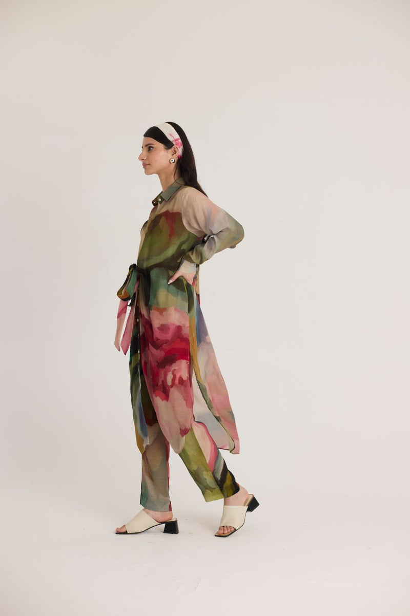 TILLY WRAP KURTA SET mul by Yam in multi color for women Worldwide