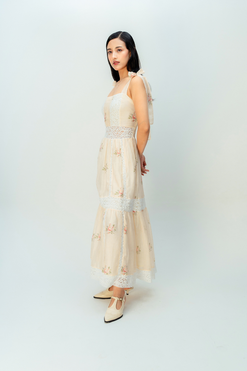 CREAME SUNSET DRESS mul dress by Ode to Odd in blush pink for women Worldwide