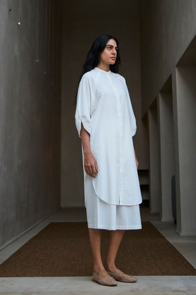 Braboune Handwoven White Co-ord Set