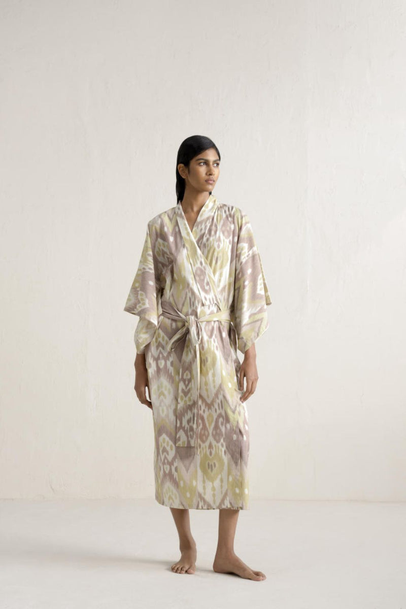 KIMO UNISEX DRESSING ROBE 100% cotton by Ituvana for women Worldwide