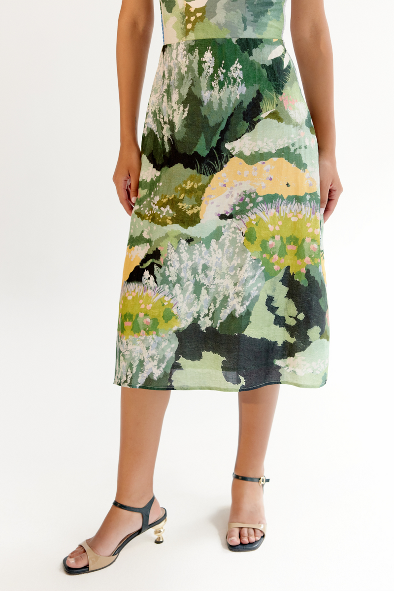 Valentina Midi - Forest linen by NOIB for women Worldwide